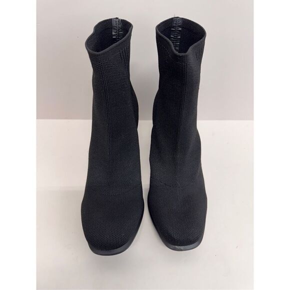 MIA Stretch Boots Size 8 Black Block Heel Ankle Booties Pull On Style NEW - Picture 4 of 9